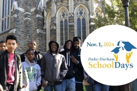 DPS students visiting the Duke campus